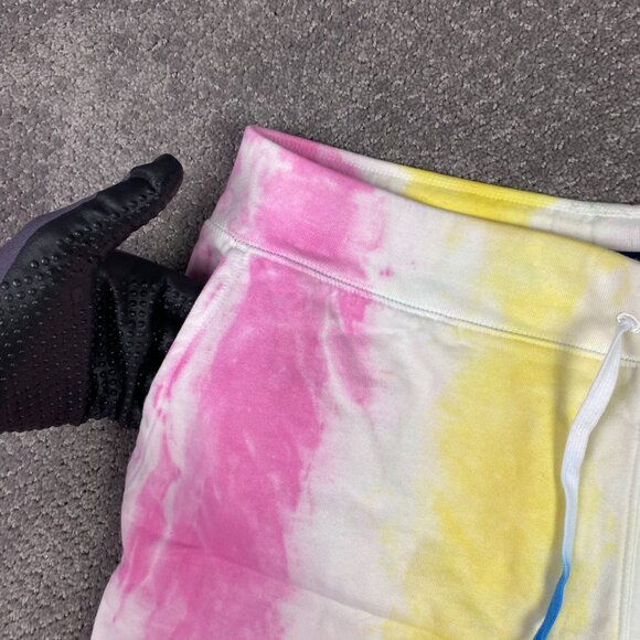 Polo Ralph Lauren Tie Dye Fleece Sweat Shorts Men's XL Pink Yellow Green Gym - Picture 2 of 13